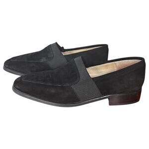 NEW Nordstrom Mystic Black Suede Slip on Loafer Style Flats Women's 10.5